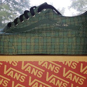UNISEX Vans Old Skool Platform (Green Plaid)